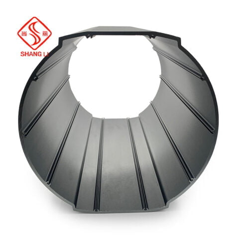 Large Black Round Extruded Housing Electronic Device Enclosure
