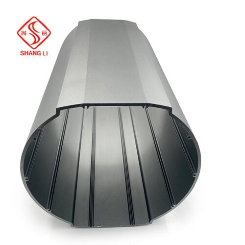 Large Black Round Extruded Housing Electronic Device Enclosure