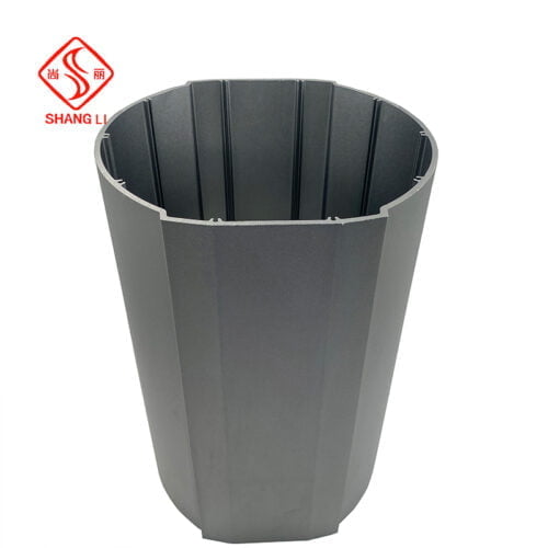 Large Black Round Extruded Housing Electronic Device Enclosure