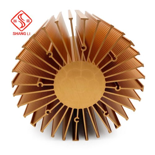 Sunflower heat sink aluminium profile Oxidation CNC machining