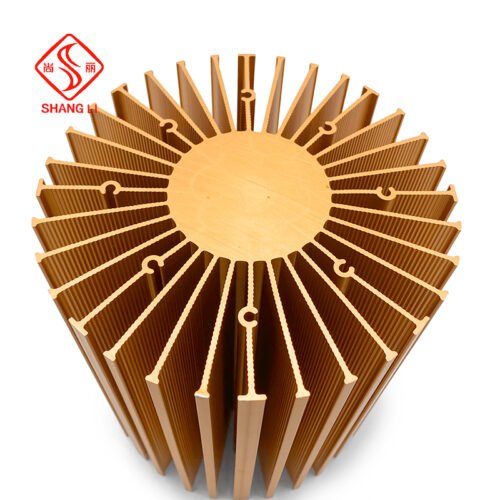 Sunflower heat sink aluminium profile Oxidation CNC machining