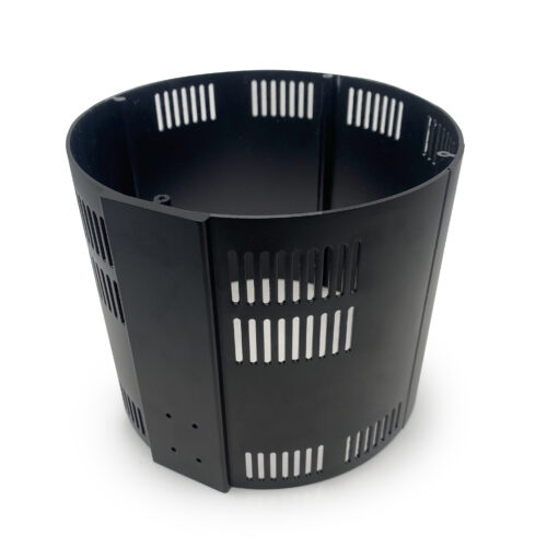 Industrial round split aluminium metal CNC machined aluminium enclosure