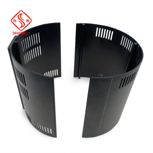 Industrial round split aluminium metal CNC machined aluminium enclosure