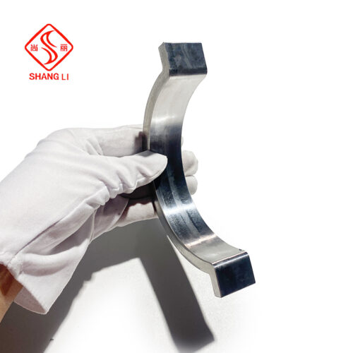 Curved aluminium alloy profile fittings can be machined