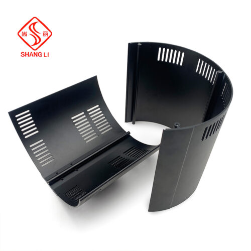 Industrial round split aluminium metal CNC machined aluminium enclosure